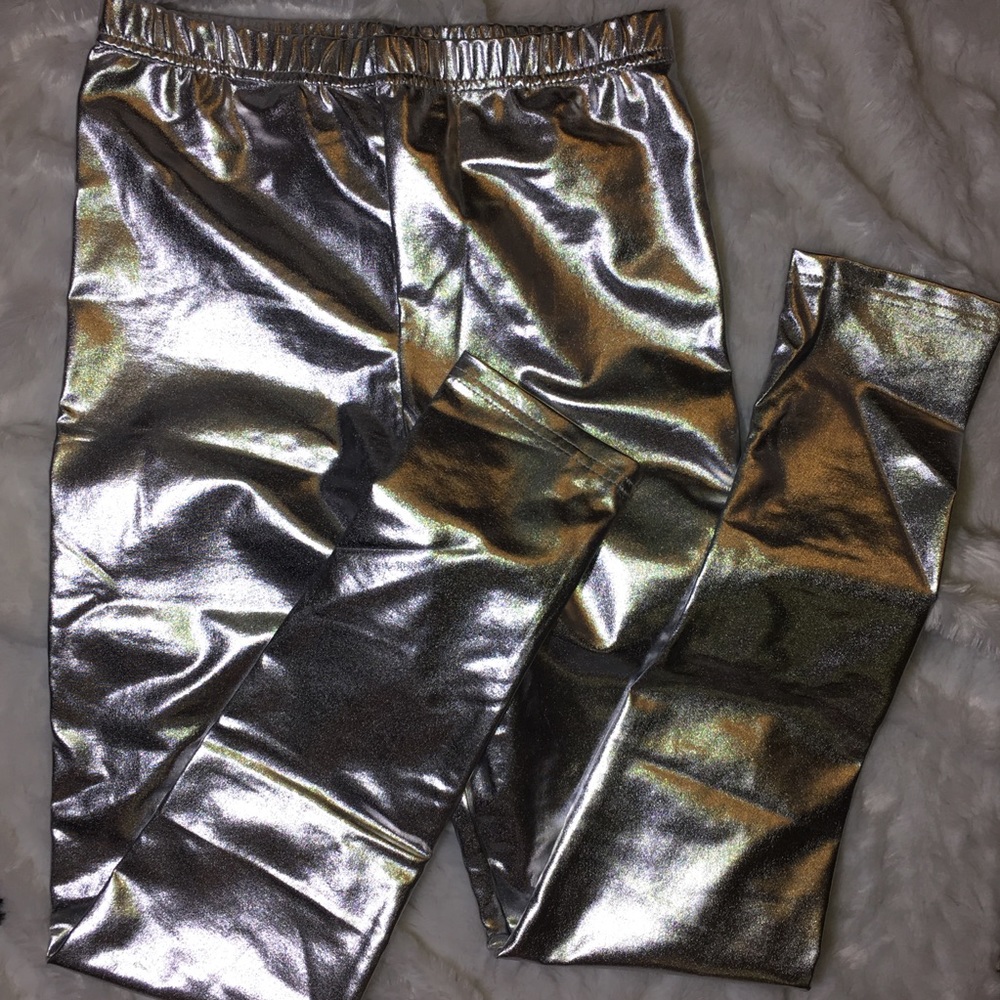 NEW Ragstock Silver Metallic Leggings